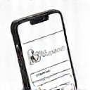 Egy stilizált telefon ikon, ami a kommunikációt jelképezi